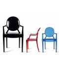 Strong PC Plastic Transparent Back Rest Chair